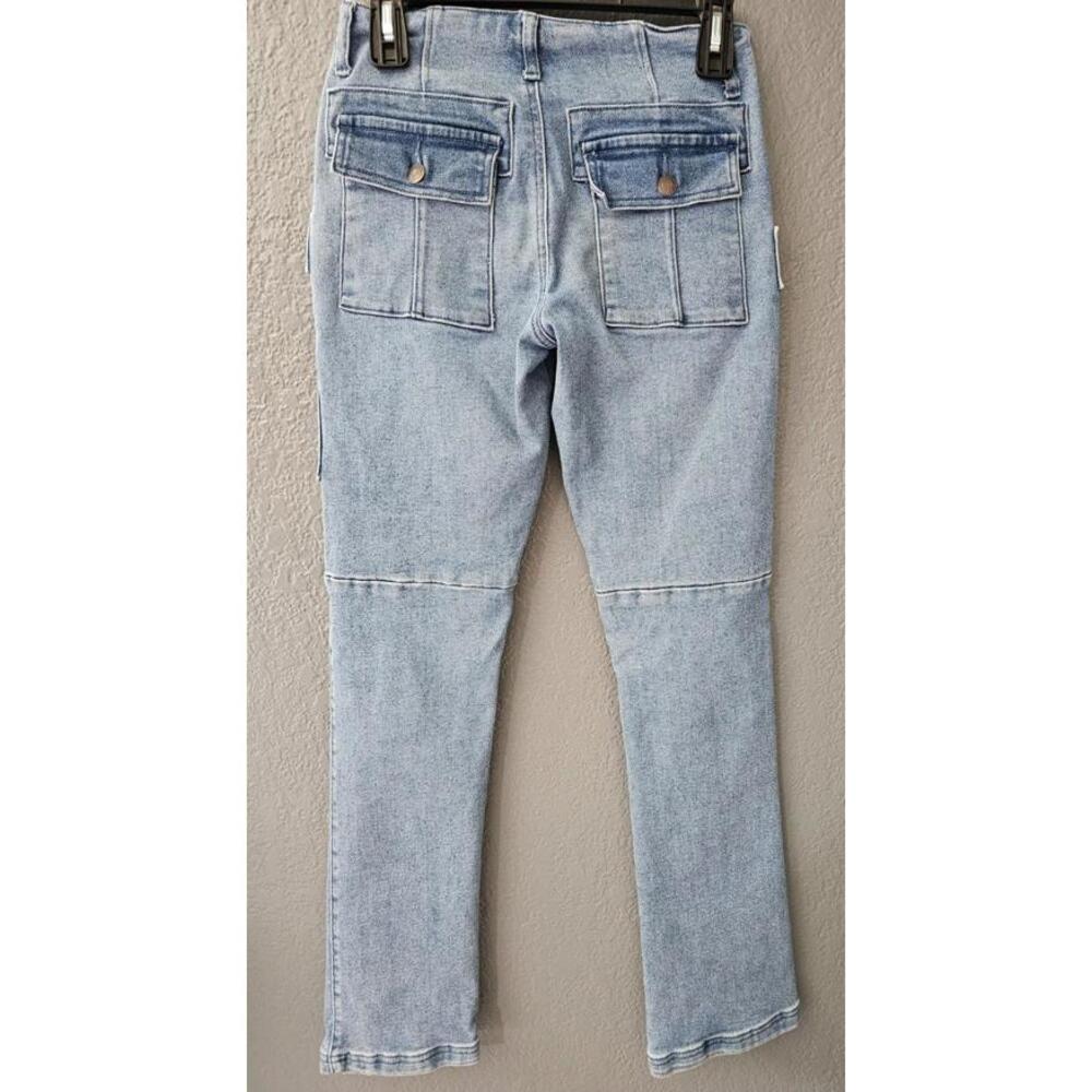 Women's Forever 21 Premium Straight Leg Denim Jeans Pants Size 24 Blue Pockets - Picture 9 of 12